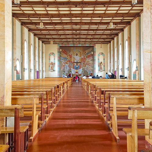 Interior View of a Church in Uwemba, Tanzania